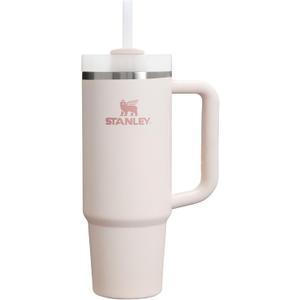 Stanley Quencher H2.0 Tumbler with Handle and Straw 30 oz | Flowstate 3-Position Lid | Cup Holder Compatible for Travel | Insulated Stainless Steel Cup | BPA-Free | Rose Quartz 2.0 (30 Ounces)