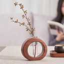 WONQEXZ Tabletop Vase,Modern Boho Planter Propagation Vase - Indoor Plant Pots for Desk Decor - Black Walnut Wooden Flower Vase - Plant Gift-Plants Not Included
