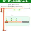 Insaga T Post Puller Heavy Duty – 36" Fence Post Puller Tool with Telescoping Handle, Carbon Steel Post Remover for T-Posts, Wood Stakes, Sign Posts & Tree Stumps – Foldable Design for Easy Storage