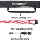 Chair Umbrella with Clamp,46 inches UPF 50+ Clip on Parasol for Patio, Beach Chairs, Strollers, Wheelchairs, Golf Carts