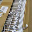 Bathroom Glass Shelf 20IN Rectangular Stainless Steel Tempered Glass Shelves Modern Stainless Steel Wall Mount Bathroom Shelf (Matte Black, 20‘’), 20'' with Railing
