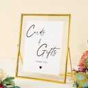 Calculs Cards and Gifts Table Decor 10x8 Inches Floating Picture Frame Wedding Signs Cardbox Decorative Accessories (Gold)