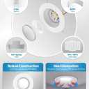 Sunco 24 Pack Retrofit LED Recessed Lighting 6 Inch, Downlight Can Lights for Ceiling, 1050 LM, 2700K/3000K/3500K/4000K/5000K, Dimmable, Baffle Trim, 13W=75W, 50000 Lifetime Hours, Damp Rated UL (White)