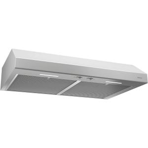 Broan-NuTone BCSEK130WW Energy Star Certified Ligh Glacier 30-inch Under-Cabinet 4-Way Convertible Range Hood with 2-Speed Exhaust Fan and Light, 300 Max Blower CFM, White