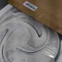 Bosmarlin Marbling Ceramic Dinner Plates, 10 inches, Set of 4 for Salad, Pasta, Dessert, Microwave and Dishwasher Safe (Grey, 10 in) 