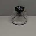 Glass Ceiling Light, Black Semi Flush Mount with Hammered Glass Shade, Farmhouse Light Fixture for Hallway, Bathroom, Entryway, Kitchen,Living Room