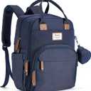 RUVALINO Diaper Bag Backpack, Multifunction Travel Back Pack Maternity Baby Changing Bags, Diaper Changing Totes, Waterproof and Stylish, Navy Blue