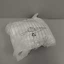 MooMee Striped Duvet Cover Set 100% Washed Cotton Linen Like Textured Breathable Durable Soft Comfy (White Tannish Linen Grey Wide Stripes, Twin 68"x90")