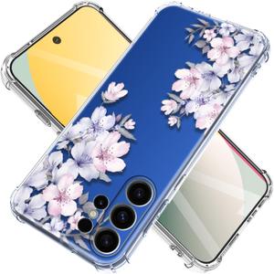 for Samsung Galaxy S26 Ultra Case Flowers and Marble [Buffertech 6.285ft Military-Grade Drop Protection] [Anti Peel Off Tech] Clear TPU Bumper 5G Phone Cover Design (Foliolosa)
