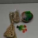 RUNANIA Crested Gecko Tank Accessories，Reptile Vines Plants with Coconut Shell Ladder Hideout Hermit Crab Decor for Bearded Dragon Lizard Chameleon Tortoise Snake