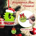 26 Letter Ornaments for Christmas Tree Decoration,Personalized Letters Ornaments, Initial Christmas Ornament, Hanging DIY Letter Xtmas Dinosaur Ornament, Gifts for Family Friends (G)