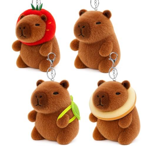 Amazon.com: 4 Pack Capybara Plush Keychain,Capybara Stuffed Animal Toys,Cute Capibaras Peluches Keychain for Backpacks,Claw Machine Prizes Birthday Gifts for Girls Boys Christmas Stocking Stuffers for Kids : Toys & Games