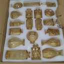 UPBUD Amber Glass Bud Vases Set of 36, Mini Flower Vase for Centerpieces, Small Gold Bud Vases in Bulk for Wedding Decorations, Vintage Vase for Table, Recepetion, Home Dcor