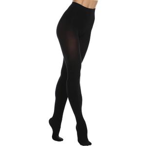 EVERSWE Women's 80 Den Soft Opaque Tights, Women's Tights (Totally Black)
