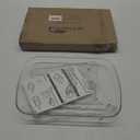 HIYOHIYO Clear Lazy Susan Organizer for Refrigerator Rectangular Fridge Turntable Organizers and Storage Pull Out & 360Rotating for Cabinet, Pantry, Kitchen, Table, Bathroom (1-Pack 13.7"x10.2")