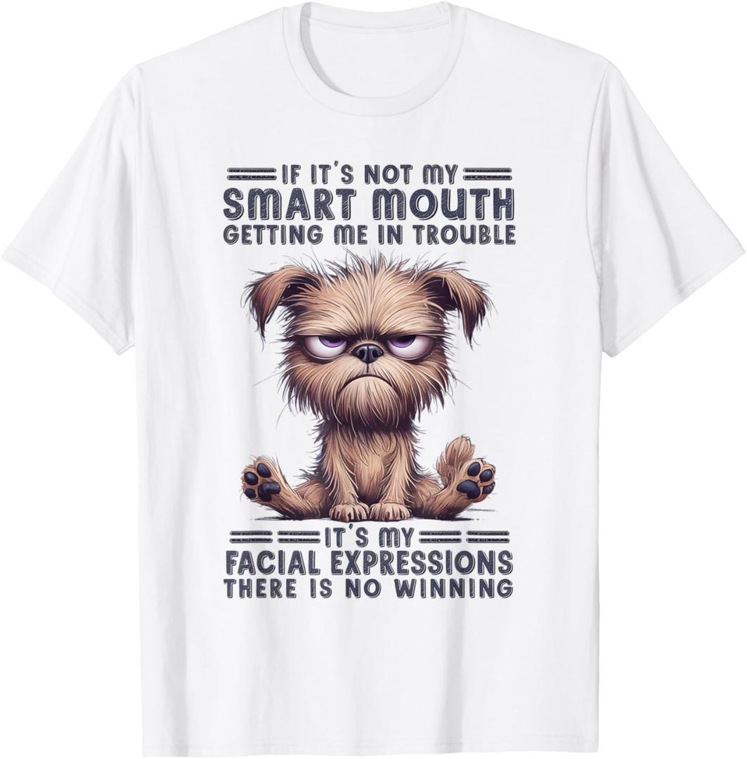 If It's Not My Smart Mouths Getting Me In Trouble Funny Cat T-Shirt, S