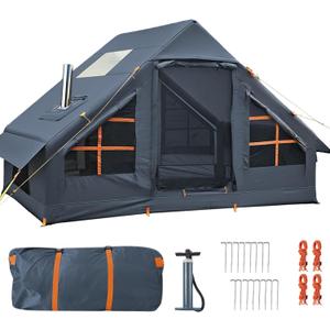Inflatable Tents for Camping,Easy Blow Up Tent with Hand Pump,4 Seasons Waterproof Air Inflatable Camping Tent House for Family Weekend Camping