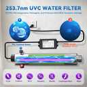 UV Water Filter Whole House 120V 55W, 12GPM High Flow