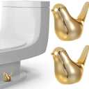 4Pcs Ceramic Toilet Bolt Covers, Gold Bird Replacement Toilet Screw Cover Caps, Toilets Bolt Caps Decorative, Bathroom Decorative Toilets Floor Screw Cover Cap
