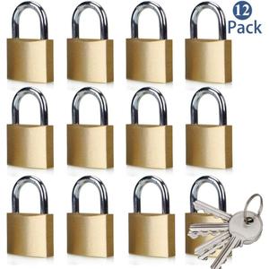 ABRAFOX Solid Brass Same Keyed Padlock keyed Alike Weatherproof Locks 1-9/16 inch 40mm-12pack