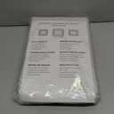 CUCRAF 100% Blackout Curtains 96 inches Length 2 Panels Set, Room Darkening Linen Textured Curtain Grommet for Bedroom Living Room, Light Blocking Thermal Insulated Drapes (52 x 96 Inch,White)