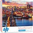 MaxRenard Game 1000 Pieces Jigsaw Puzzle Prague Castle Landscape Toy