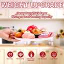 50Pcs Valentine's Day Oval Paper Plates 10" x 12" Large Red Pink Hearts Plates Disposable Heavy Duty Red Pink & White Heart Platters for Valentines Day Wedding Anniversary Engagement Party Decorations