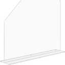 Sink Splash Guard Clear Acrylic with Easy Reach Cutaway Freestanding One Piece Protective Shield 23.5" x 4.5" x 18" Barrier for Kitchens Medical Offices and Labs By Marketing Holders