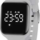 Kids Watches for Girls Boys Digital Sport Watch with Step Counter Pedometer Vibration Alarm Clock, No App Waterproof Fitness Tracker Kids Watch Boys Girls Teens Students Ages 5-16 (009-E-Gray)