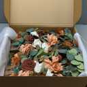 Ling's moment 17.5" Tall Standing Artificial Flowers Arrangements 4pcs Fall Wedding Aisle Runner Chair Decorations Sunset Terracotta Centerpieces Ceremony Reception Rose Floral Party Outdoor