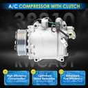 Car A/C Compressor Fit for ILX 13-15, for RDX 07-12, for Honda CRV 2.4L 07-14, Civic 12-15 Automotive Replacement AC Compressor 38810RWCA03 A/C Compressor for Car CO 4920AC