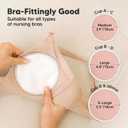 14-Pack Reusable Nursing Pads for Breastfeeding - Soft & Absorbent 4-Layers Washable Breast Pads for Leaking Milk, Viscose from Bamboo Breastfeeding Essentials, Nipple Covers (Lovelle, M 3.9")