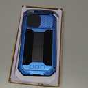 Compatible with iPhone 16E Metal Heavy Duty Case with Screen Slide Camera Cover Protector Kickstand Rugged Military Grade Drop Protection Aluminium Full Cover for Man Woman (Blue)