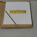 Calculs 1955 Birthday Picture Book for Parents Memories Keepsake 70th Anniversary Party Guest Book Polaroid 8.5 Square Gold Photo Album Blank White Pages for Instant Film