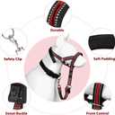 BARKLESS Soft Dog Head Collar, Patented Padded No Pull Head Halter, Training Nose Leash with Safety Link for Medium Large Dogs, Adjustable Muzzle Leash, Easy Control for Walking (L, Red)