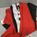 Mprocen 4PCS Red Queen Cape for Women Queen Robe Custome Kit Earringss Sock Crown for Halloween Party Cosplay Dress Up