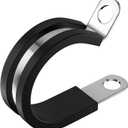 50 PCS 2 Inch Cable Clamps - 304 Stainless Steel, Insulated, Hose & Pipe Clamps