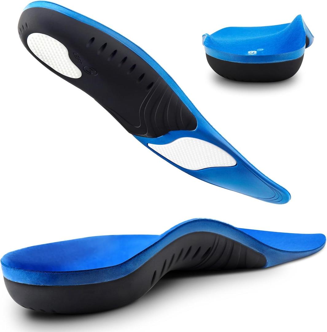 Plantar Fasciitis Insoles, High Arch Support Shoe Inserts Men Women, Orthotics Gel Running Insoles for Flat Feet - Arch Pain - Pronation - Metatarsalgia Pain Relief Heavy Duty Support (Trim to Fit)