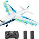 4DRC Remote Control Airplane for Kids Boys Adults, G2 Remote Control Plane Jet for Beginners Adult, Ready to Fly Airplane with One Key Aerobatic LED Light, RC Plane for Kids, 2 Battery