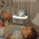 Babelio Baby Wipe Warmer and Wet Wipes Dispenser | Large Capacity Wipes Warmer for Babies with Night Light | Top Even Heating, 4-Level Temperature (100-131) | Newborn Essentials