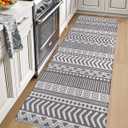 LUMI Anti Fatigue Kitchen Cushioned Mat for Floor, Padded Waterproof Runner for Standing, Stain Resistant Comfort Rugs for Home, Sink, Laundry, 24x59 (Marble Gray)