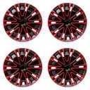 4 Pack Red Hubcap Wheel Cover Replacement 16Inch Hub Caps Universal Wheel Rim Cover ABS Material Exterior Accessories for Car Trunk SUV