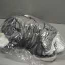 DAILYLIFE Wearable Heated Blanket with Foot Pocket, 52"x72" Electric Blanket with Sleeves for 6 Heat Settings, 12 Hours Timer, Flannel & Sherpa, Charcoal