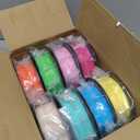 1.75mm 3D Printer PLA Filament 8 Colors Bundle: Pink, Yellow, Orange, Lime Green, Sky Blue, Cyan, Beige, Rose Red, 8 Spools Packed, Each 250g, Total 2Kg 3D Printing Material, 250g x 8 Spools