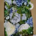 Lvydec 2 Pack Artificial Peony Flower Garland - 6ft Silk Peony Red Flower Garland Arch Flower Vine for Wedding Party Table Decoration(Blue and White)