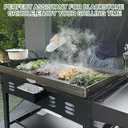 2 x Magnetic Wind Blockers for Blackstone 36" Wind Guards, 1565 Stainless Steel Wind Screens Compatible with Griddle Rear Grease Cup Hood, Valentines Day Grilling Gifts for BBQ Lover