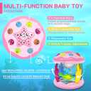 Baby Toys 6-12 Months - Musical Light Up Rotating Toys, Pink Ocean Projector for Infant 9-12-18 Month, Learning Visual & Hearing & Crawling Skill, Birthday Gifts for Toddler Boys Girls 1 2 3 Years Old