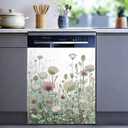 Floral Dishwasher Cover Magnet, Interesting Patterns Dishwasher Magnets Decorative Cover Removable Easy-Clean Dishwasher Door Wrapfor 2325.5 inches
