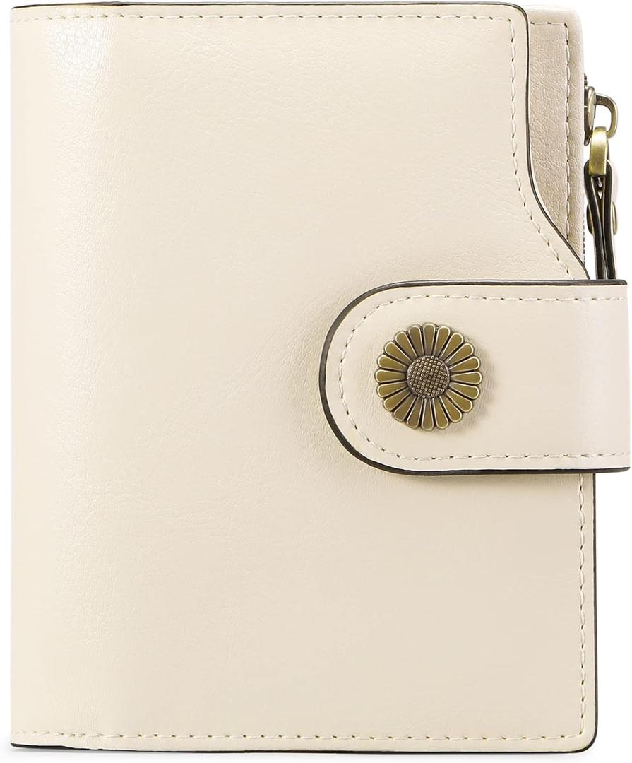 FALAN MULE Small Wallet for Women Leather Bifold Compact Small Womens Wallet with RFID Blocking
