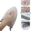 Clothes Steamer Stand Hanger with Steamer Ironing Glove for Steaming Clothes, Handheld Garment Steamer Rack with Grey Mini Handhelded Ironing Pad Board